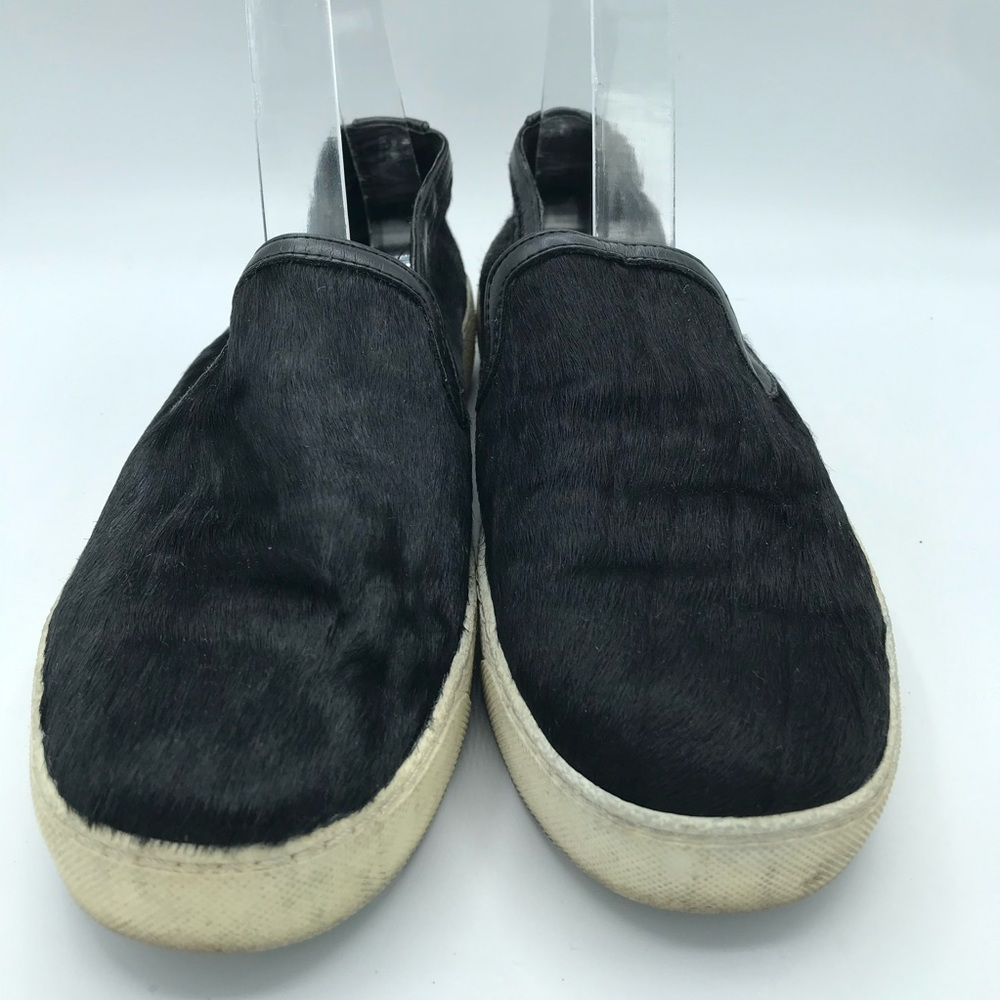 Sam Edelman Becker Black Calf Hair Fur Slip-On Sneakers Loafers Women's Size 8 - Picture 2 of 9